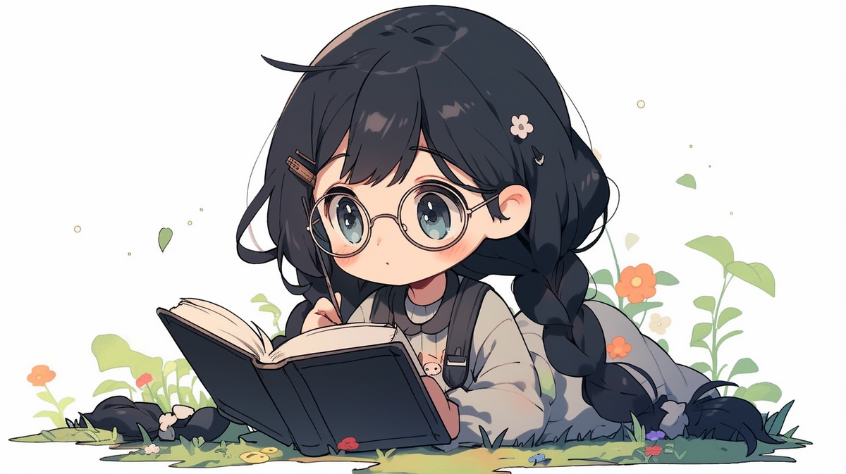 本を読んでいる女の子