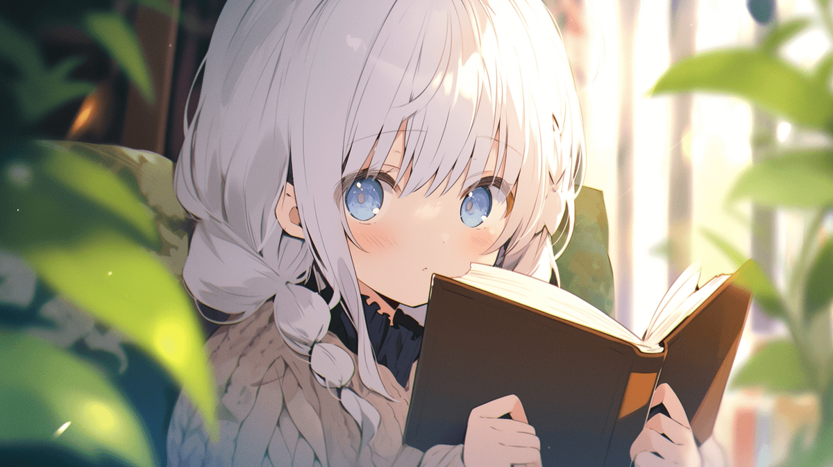 本を読んでいる女の子