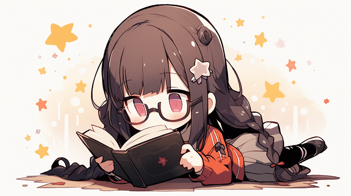 本を読んでいる女の子