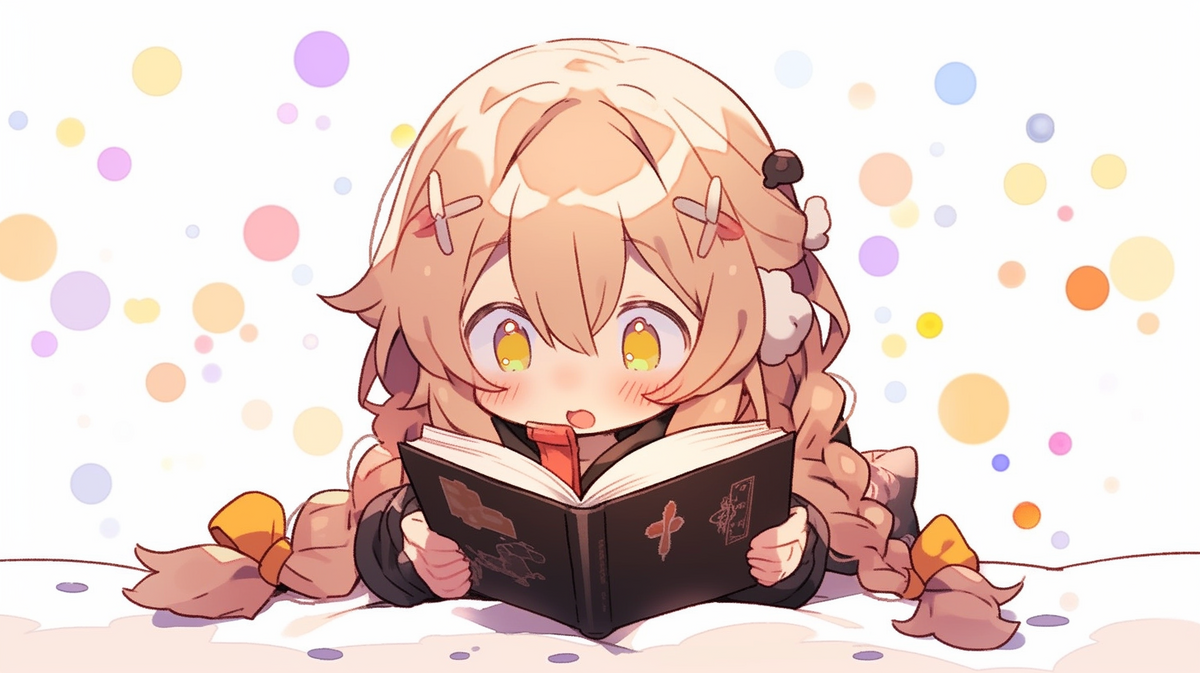 本を読んでいる女の子