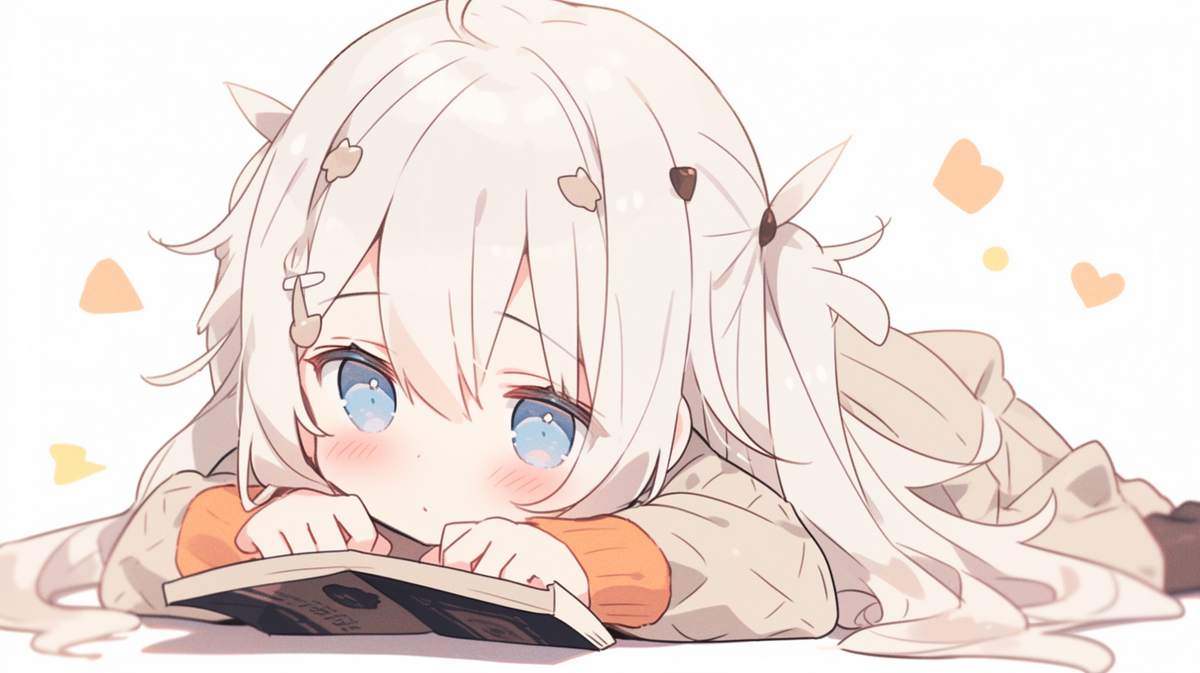 本を読んでいる女の子