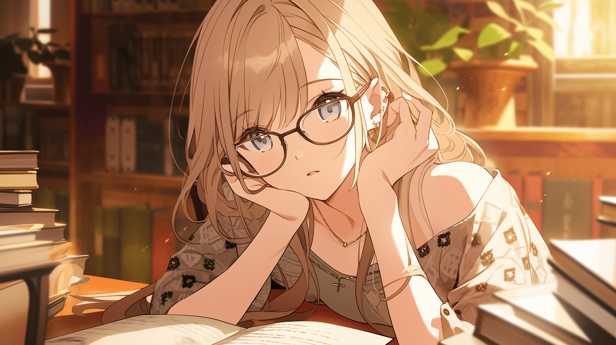 本を読んでいる女の子
