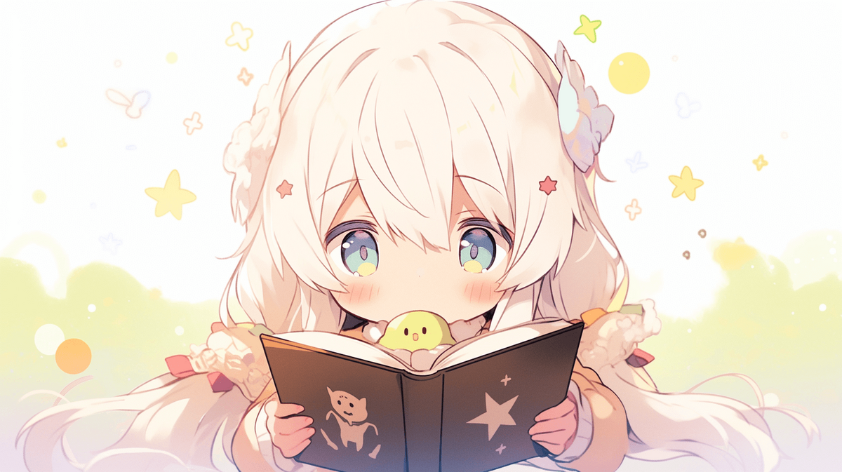 本を読んでいる女の子