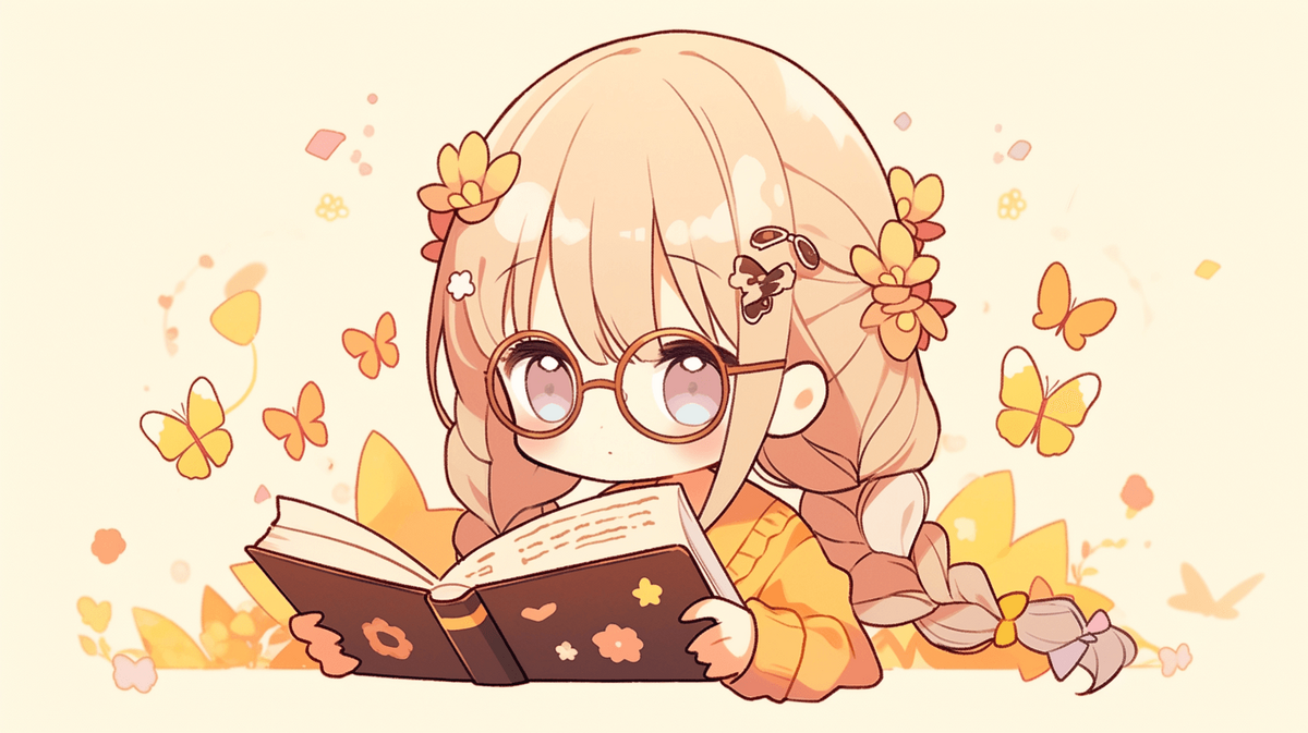 本を読んでいる女の子