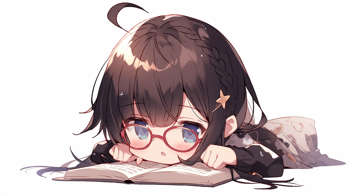 本を読んでいる女の子