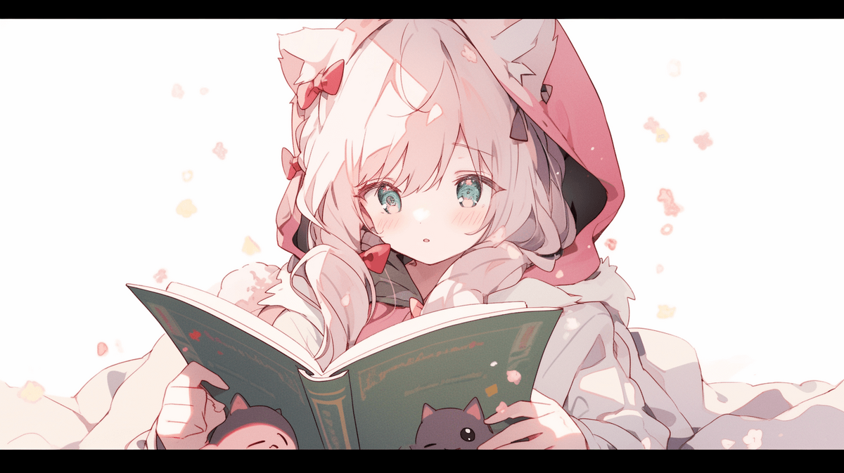 本を読んでいる女の子