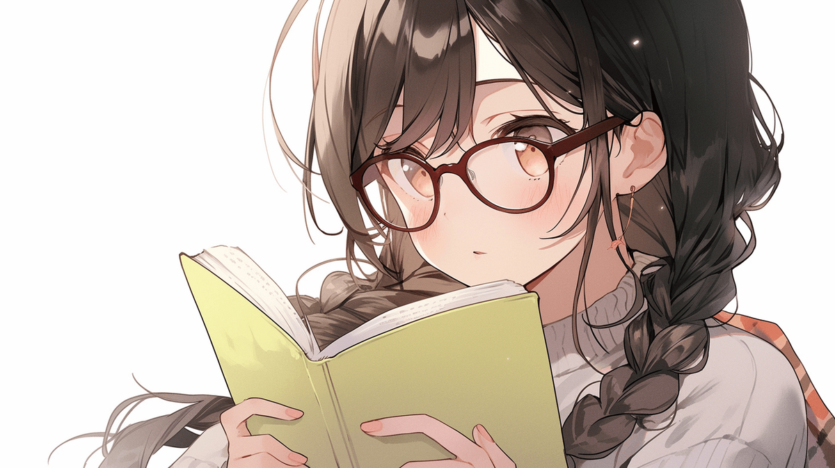 本を読んでいる女の子