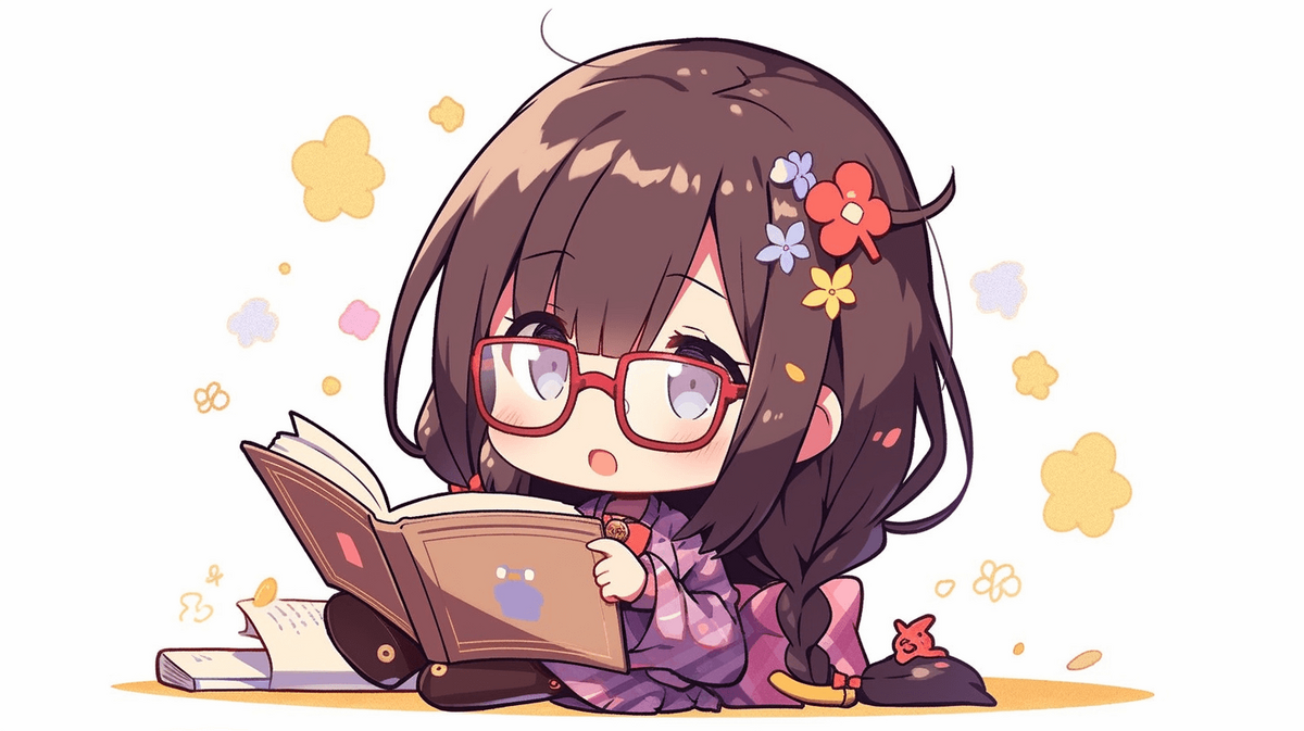 本を読んでいる女の子