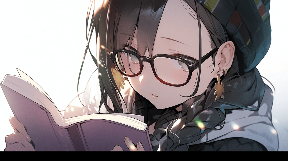 本を読んでいる女の子