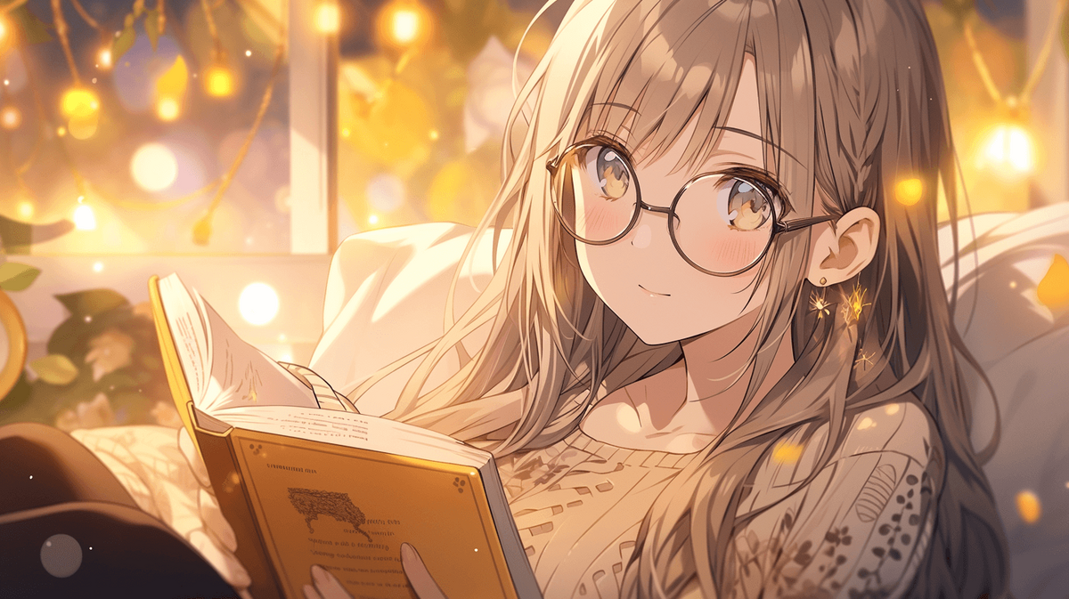 本を読んでいる女の子