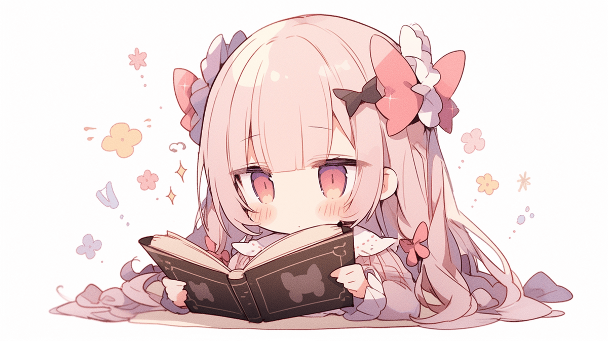 本を読んでいる女の子