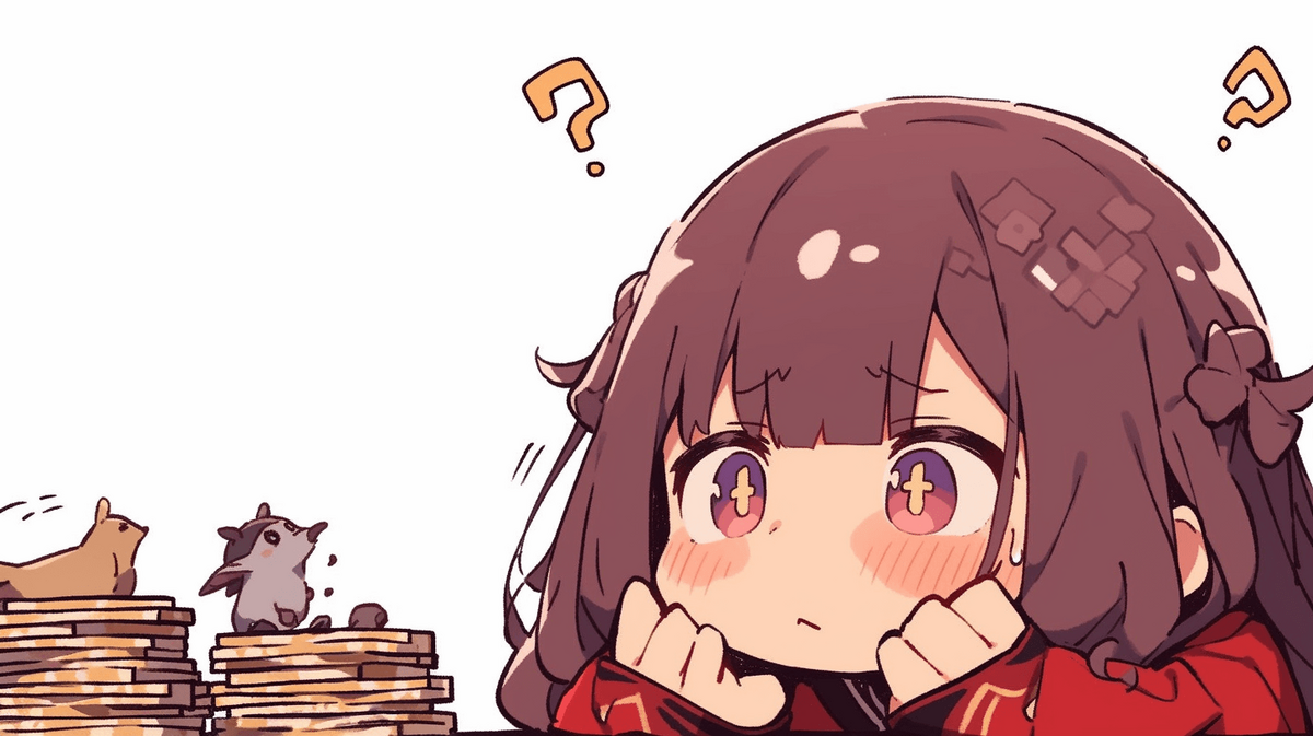 疑問に思っている女の子