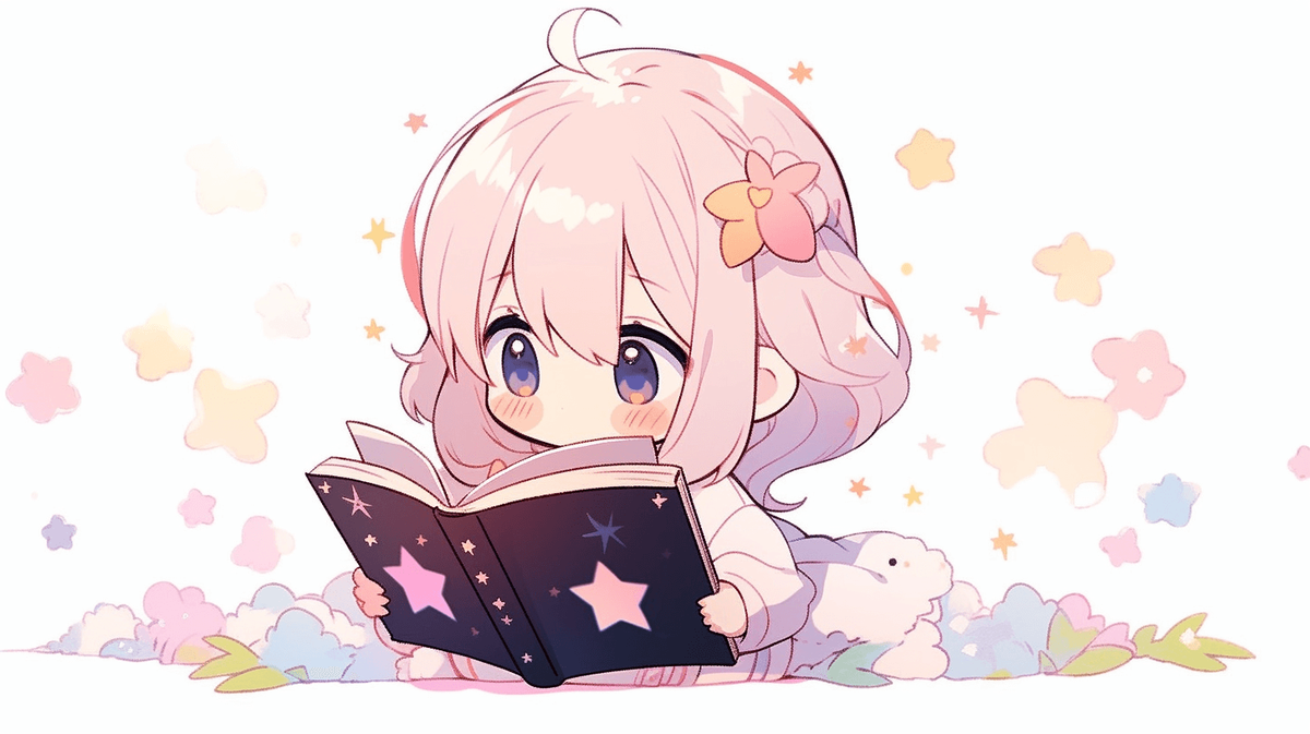 本を読んでいる女の子