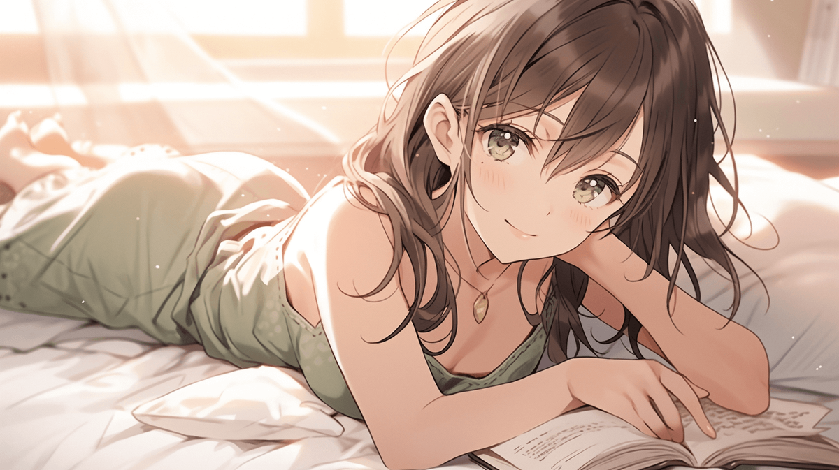 本を読んでいる女の子