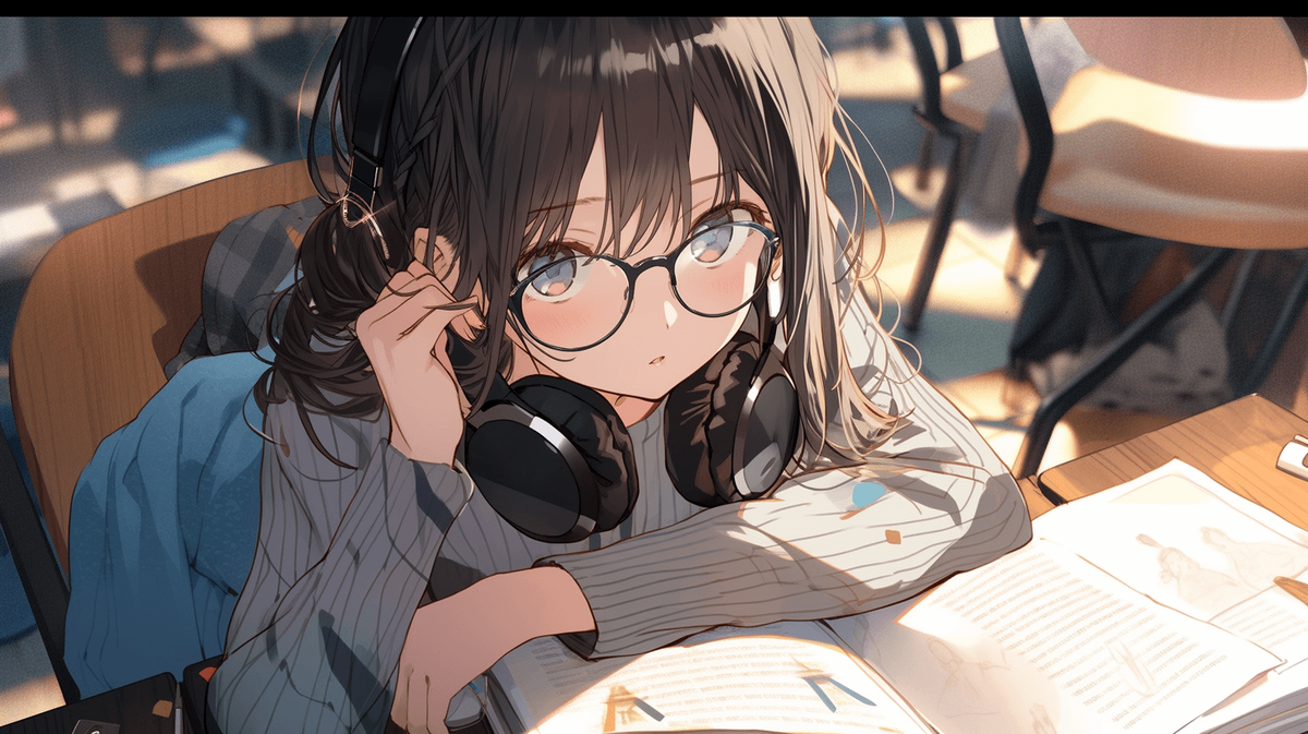 本を読んでいる女の子