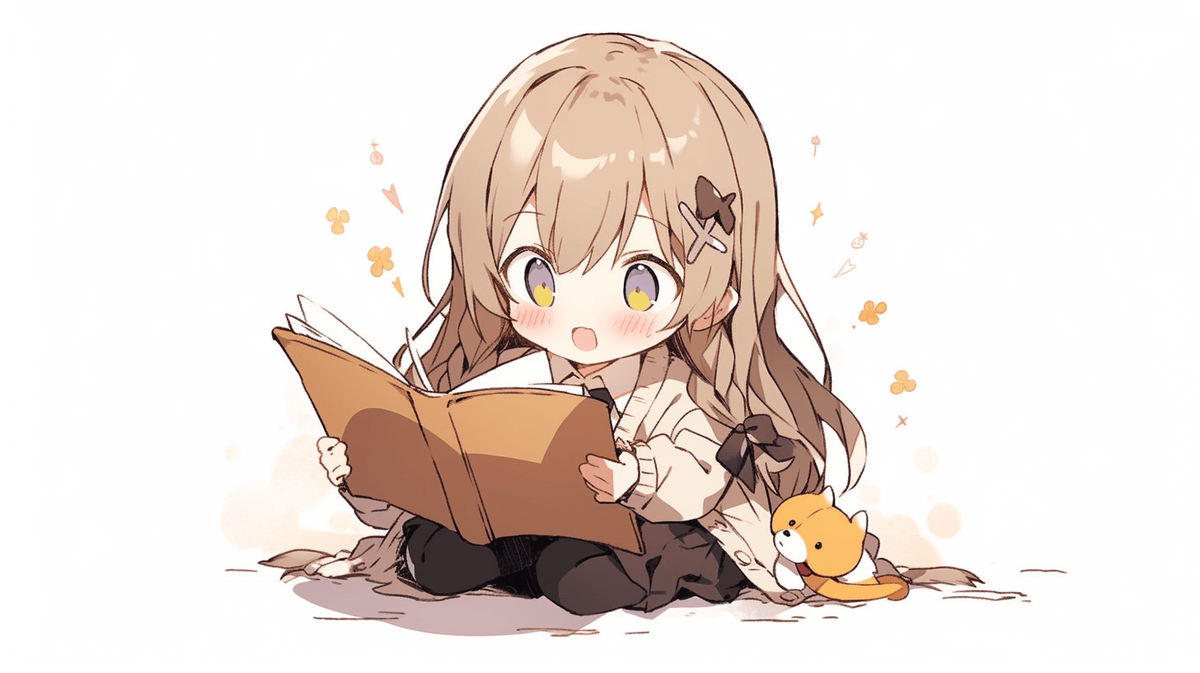 本を読んでいる女の子