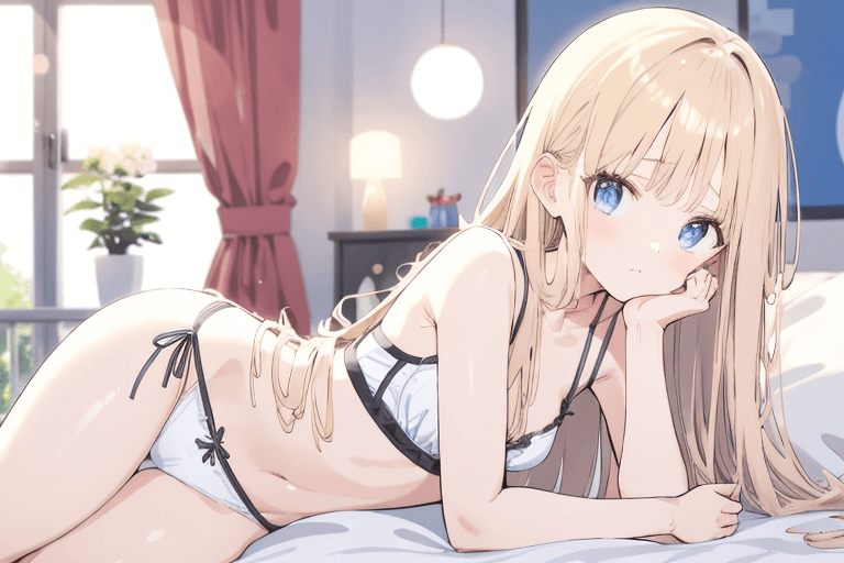 金髪ロングヘアの少女