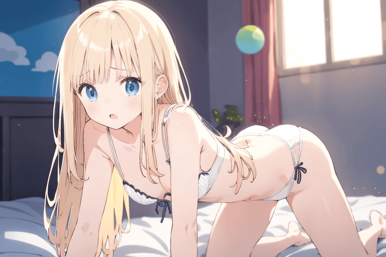 金髪ロングヘアの少女