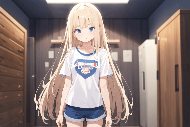 金髪ロングヘアの少女