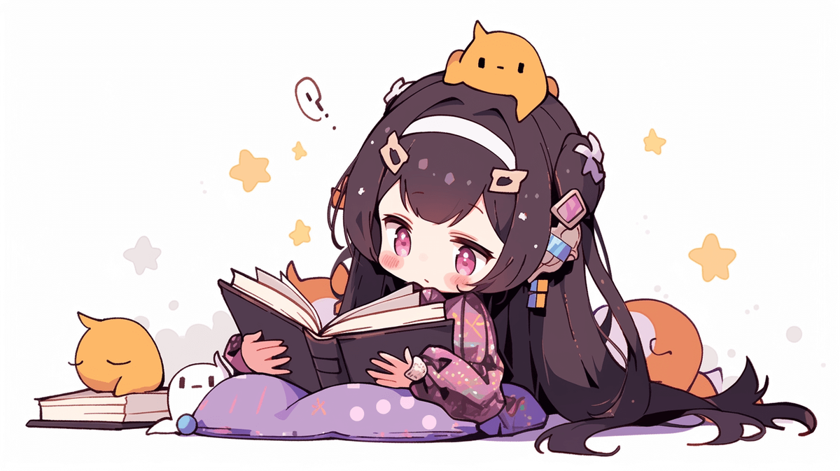 本を読んでいる女の子