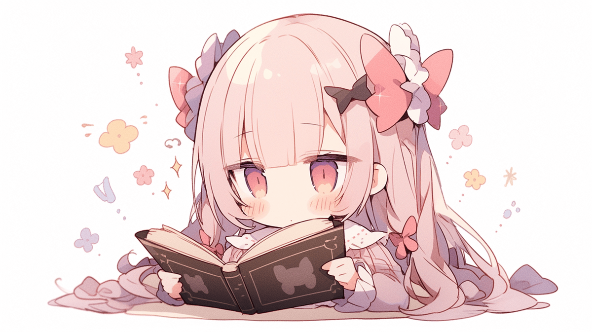 本を読んでいる女の子