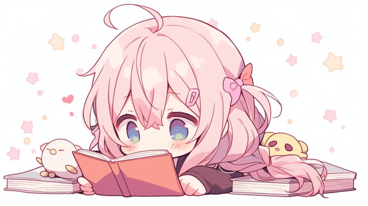 本を読んでいる女の子