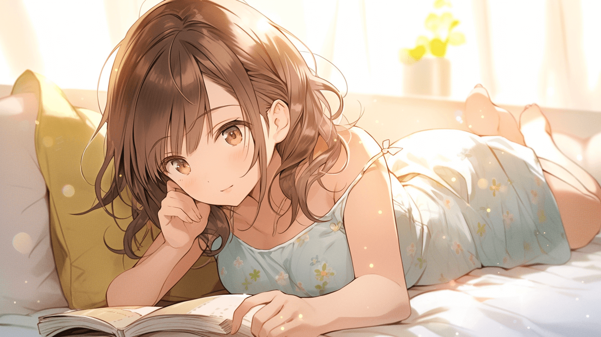 本を読んでいる女の子