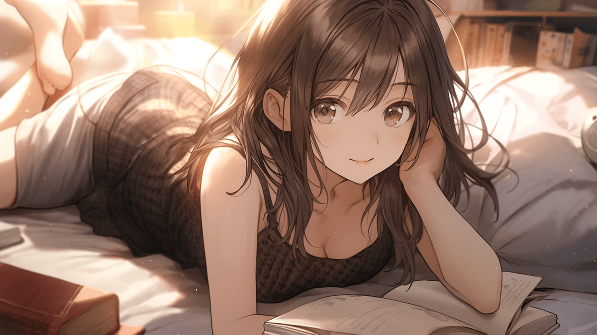 本を読んでいる女の子