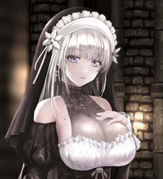 銀髪シスターの女の子