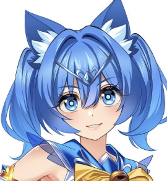 青髪の女の子