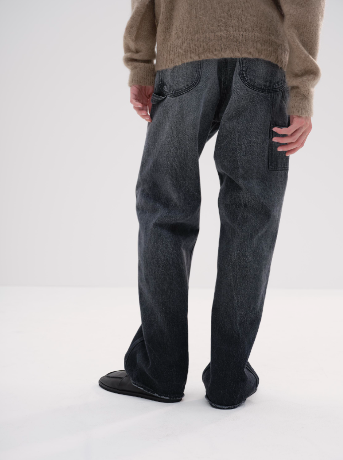 24AW AURALEE セルビッジデニム ペインターパンツ BLACK 3 - パンツ 24AW AURALEE セルビッジデニム ペインターパンツ BLACK 3 - パンツ