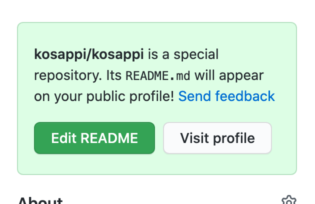 github special repository info