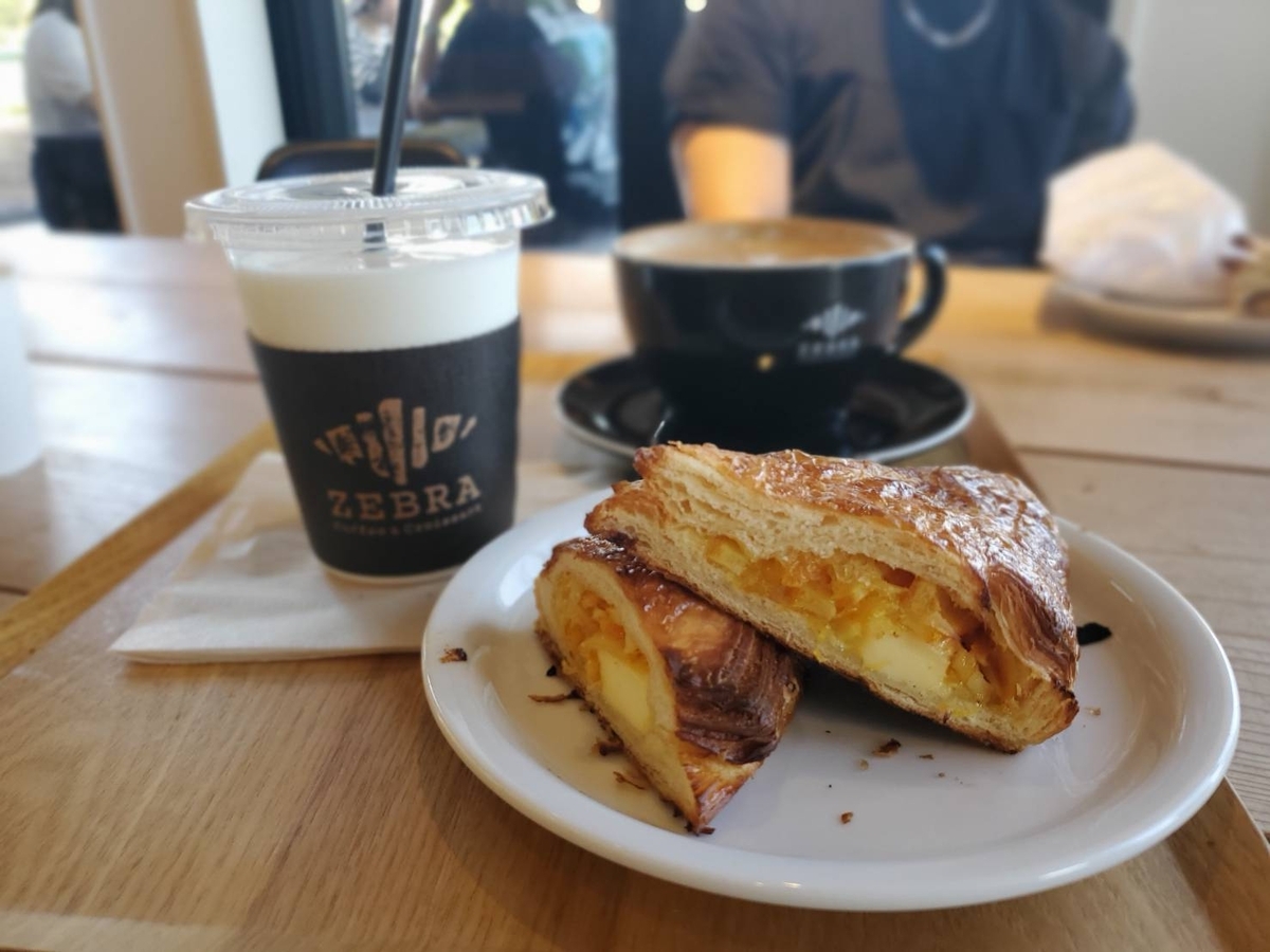 子連れカフェ　ゼブラコーヒー ZEBRA Coffee & Croissant 稲城中央公園店　注文した商品