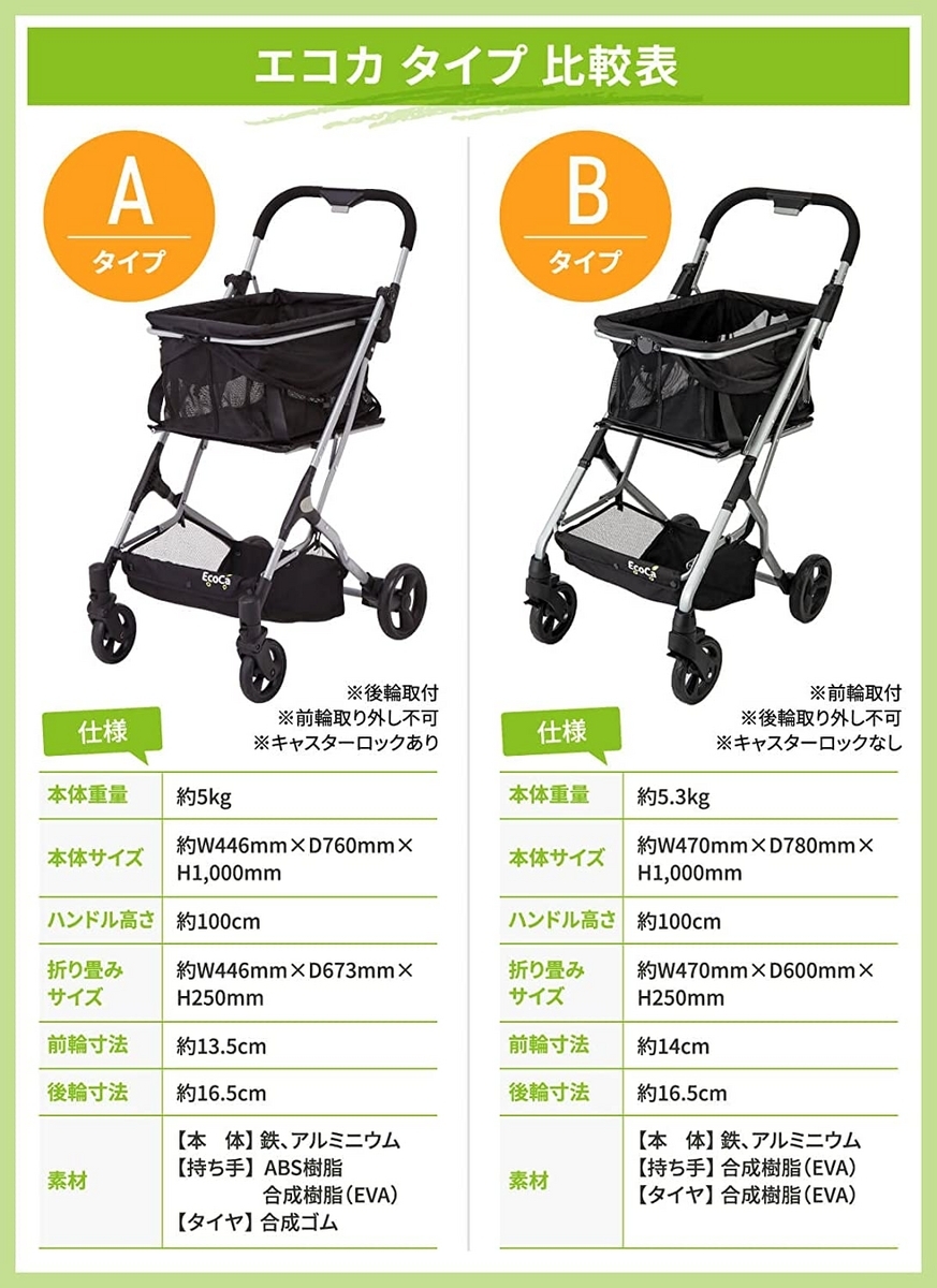 『EcoCa（エコカ）』 EcoCa（エコカ） ショッピングカート 我が家には向かない