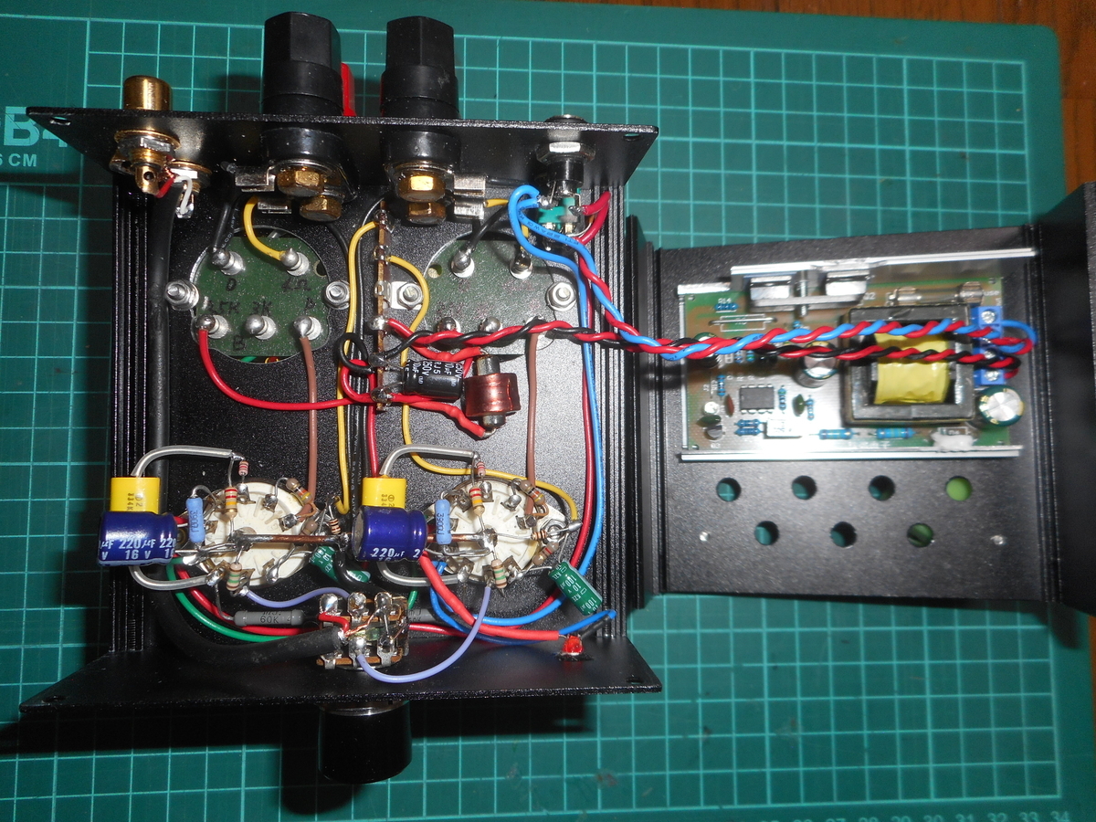 6HF8 三結シングルアンプの製作3 配線完了で音出し成功！ - mosukeの