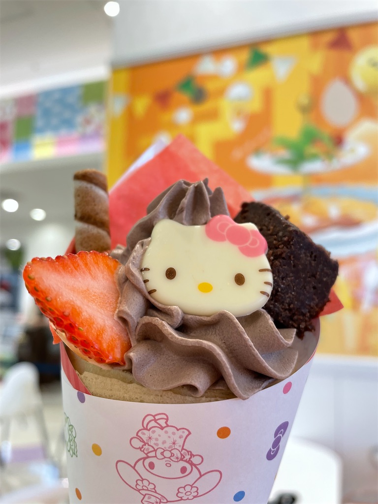 キティのチョコブラウニークレープ