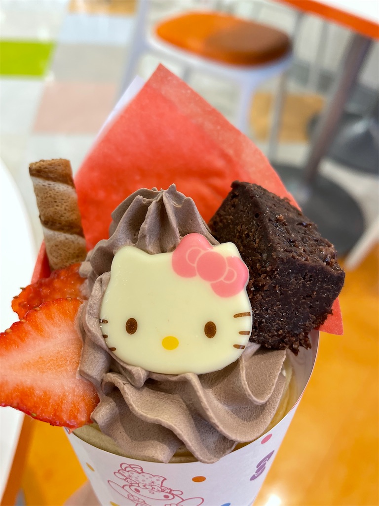 キティのチョコブラウニークレープ