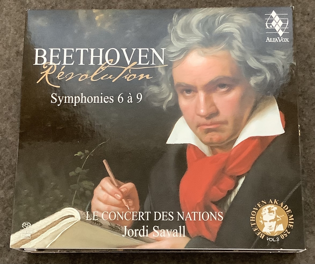 ジョルディ・サヴァール指揮　ベートーヴェン作曲、交響曲1番から9番SACD6枚組 ジョルディ・サヴァール#ベートーヴェン交響曲全集＃ベートーヴェン