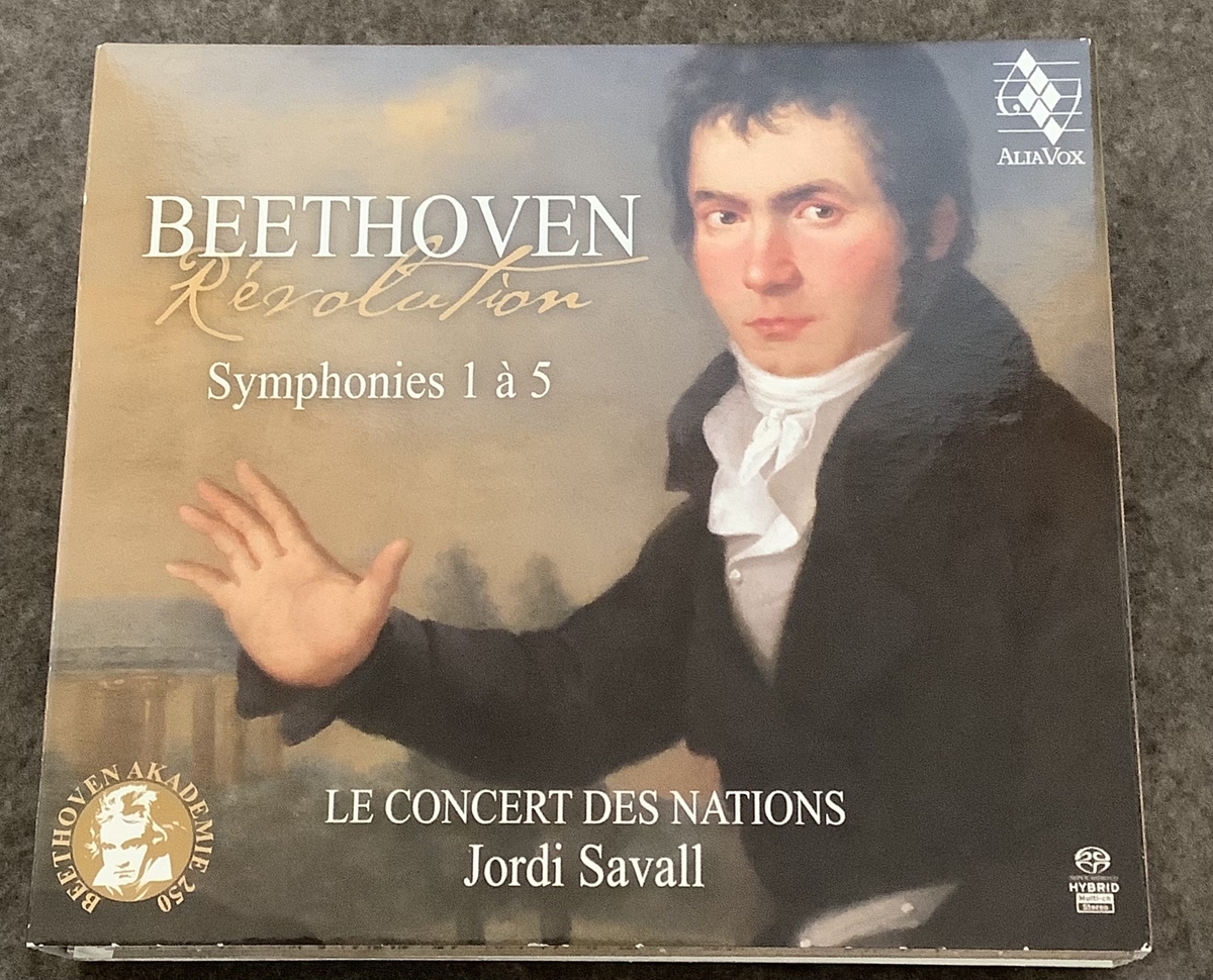ジョルディ・サヴァール指揮　ベートーヴェン作曲、交響曲1番から9番SACD6枚組 ジョルディ・サヴァール#ベートーヴェン交響曲全集＃ベートーヴェン