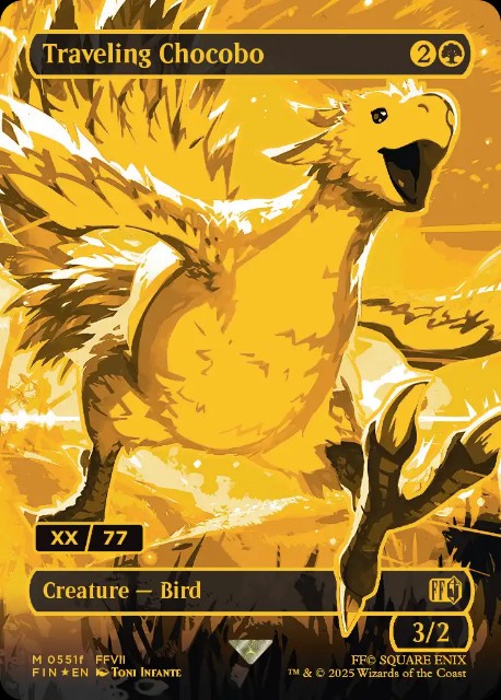 ネオンブラックFOIL)旅するチョコボ/Traveling Chocobo《日本語