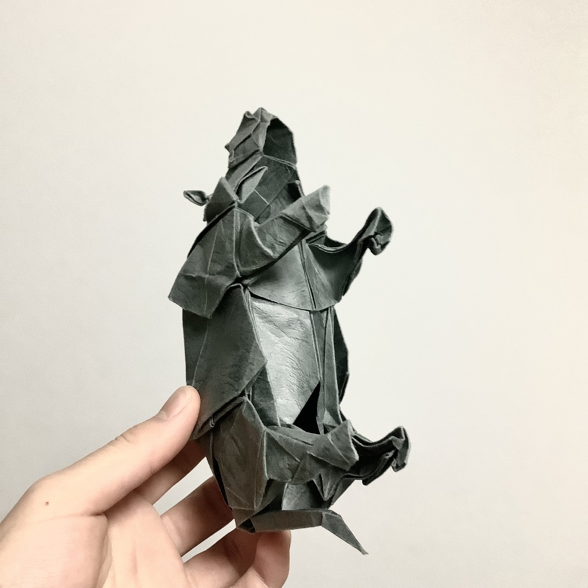 折り紙作品 インドサイ - ろきしの折り紙倉庫