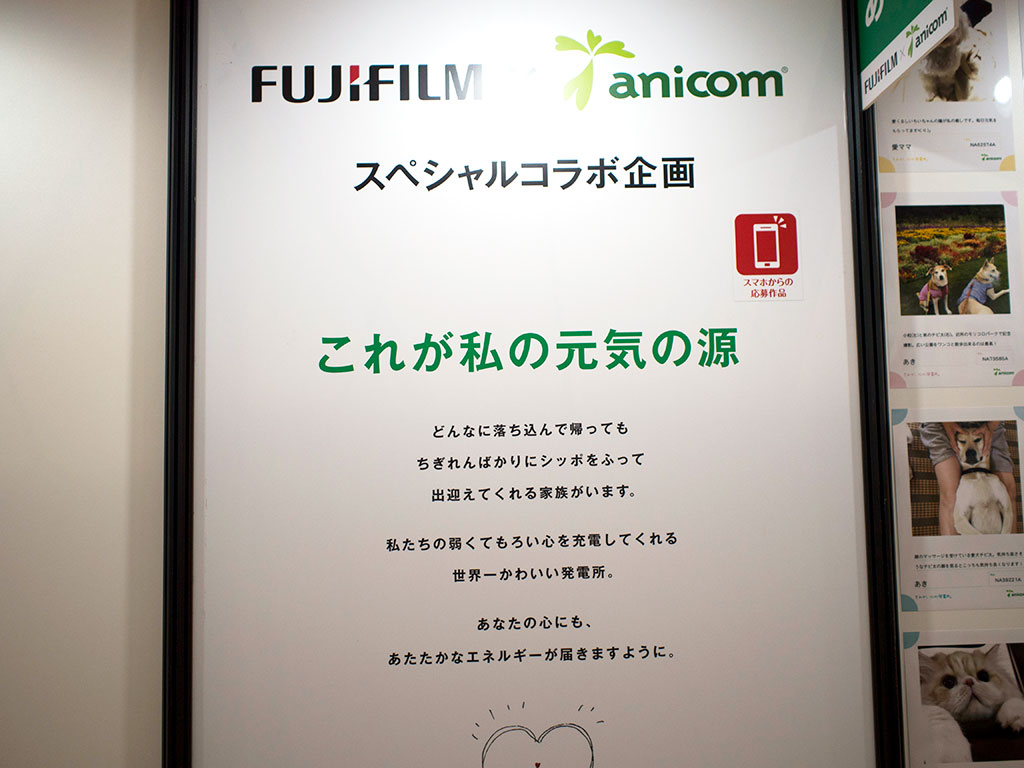 FUJIFILM anicom スペシャルコラボ企画「これが私の元気の源」看板
