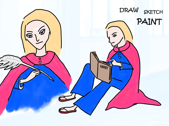 画像　洋書を読む洋平