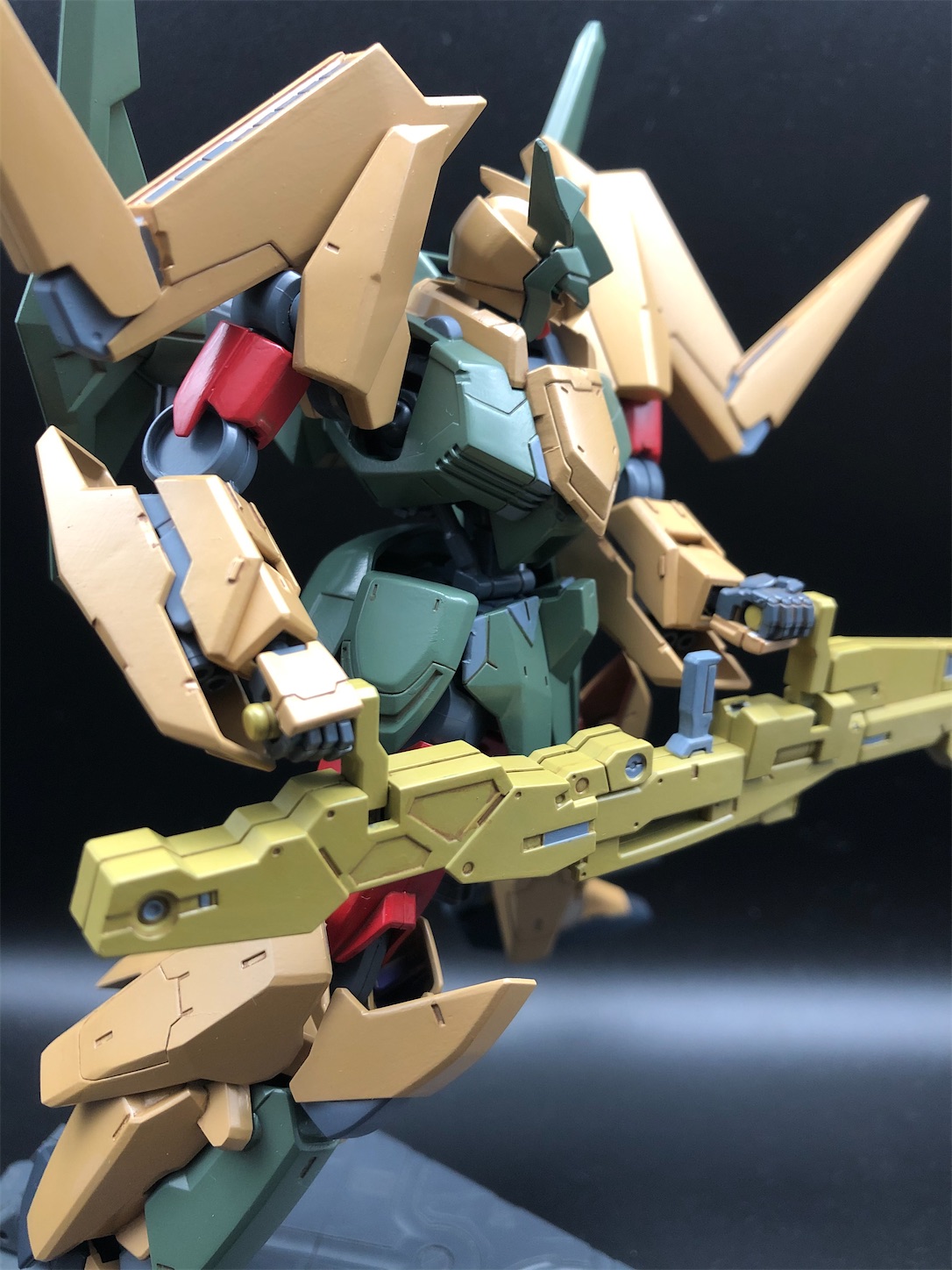 ガンプラオリジナルMSを作ろう⓺ミキシングと筆塗り全塗装完了です
