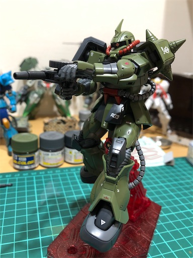 ガンプラ】プレバン限定 HGザク・デザートタイプ完成まとめ - 筆塗り 