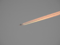 飛行機雲　夕焼け
