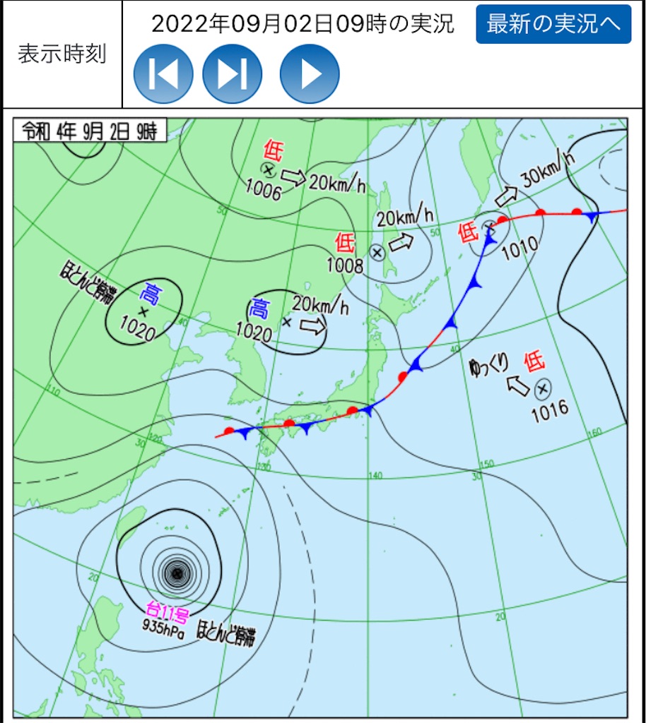 通せんぼしてた高気圧が退く お庭番 再び走る
