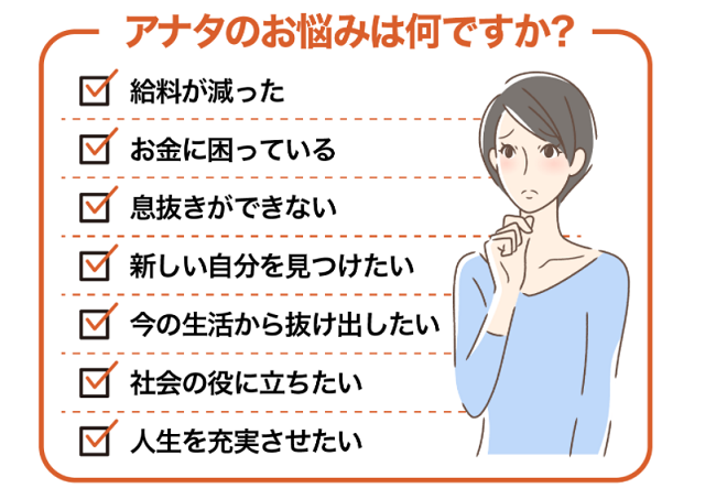 具体的な悩みが書かれた画像