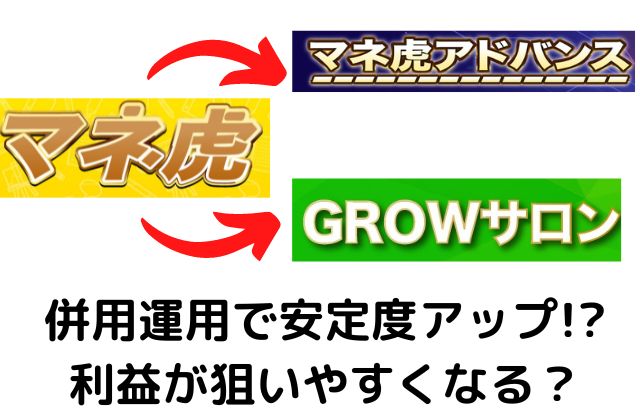 マネ虎と併用運用で利益が狙いやすくなると書かれた画像