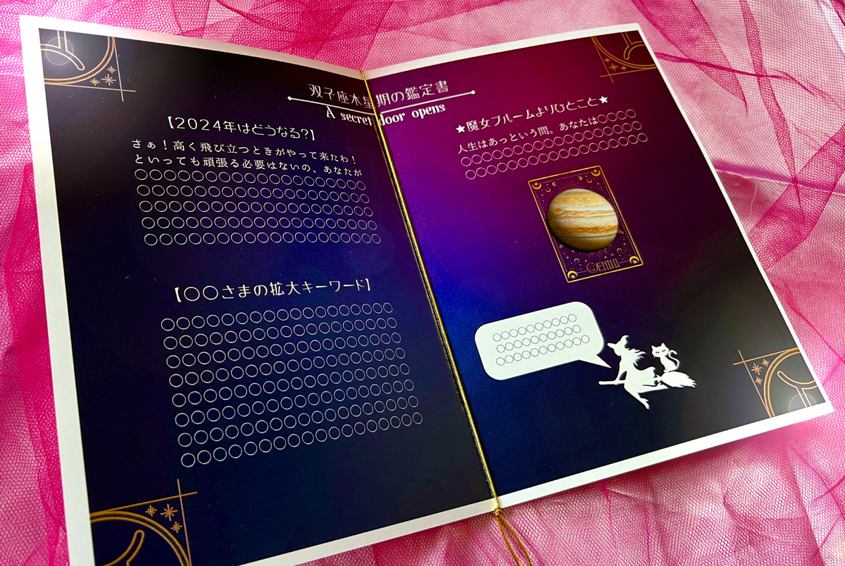 双子座木星期の鑑定書、中身